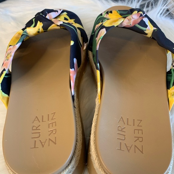 Naturalizer Navy and Yellow Espadrilles with Floral Print - Picture 5 of 7